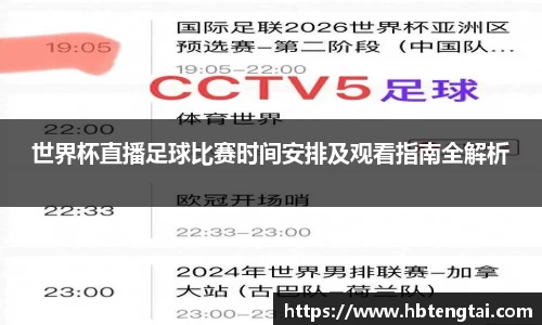 世界杯直播足球比赛时间安排及观看指南全解析